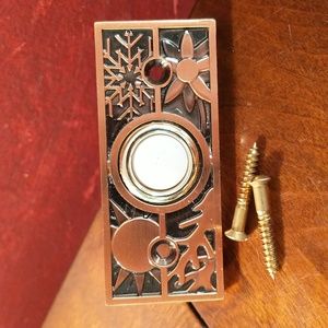 Thomas & Betts-Laton 4 Seasons Red Copper Pre-owned w/Screws -  Rect Push Button